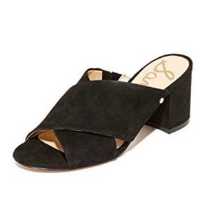 Sam Edelman Suede Cross Strap Mules